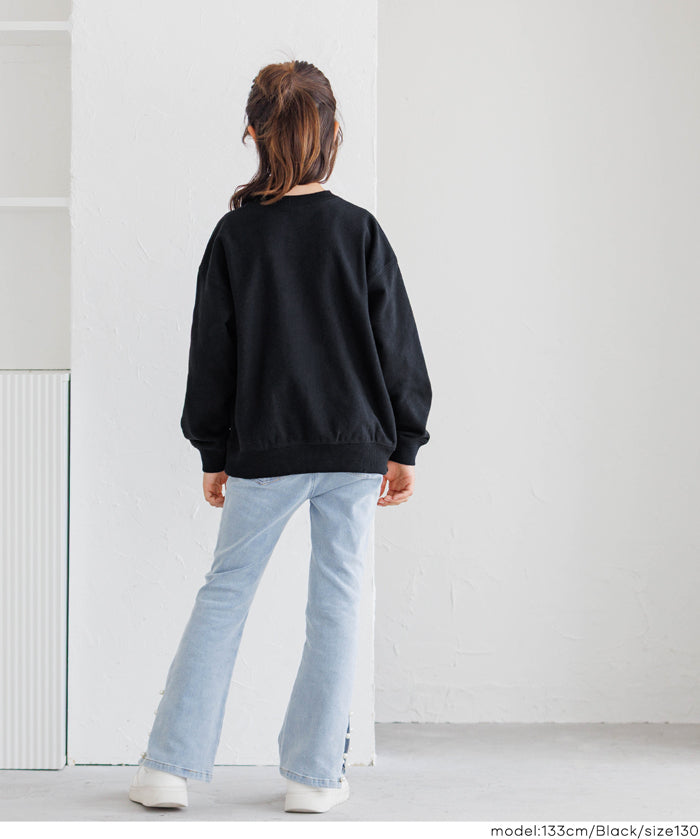 童裝 重磅內刷毛刺繡LOGO大學T