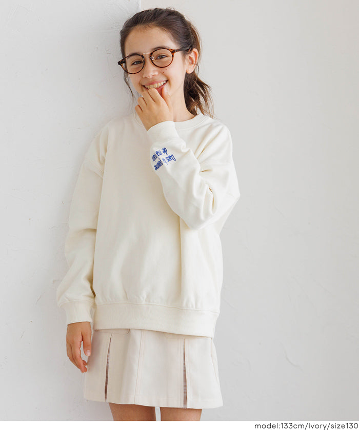 童裝 重磅內刷毛刺繡LOGO大學T