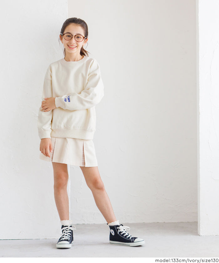 童裝 重磅內刷毛刺繡LOGO大學T