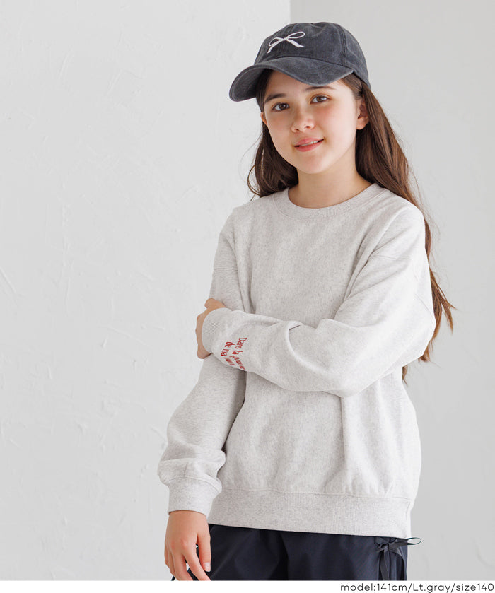 童裝 重磅內刷毛刺繡LOGO大學T