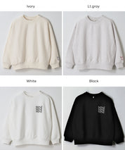 童裝 重磅內刷毛刺繡LOGO大學T