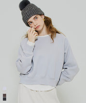 限時優惠★內刷毛插肩袖短版大學T