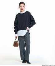 限時優惠★內刷毛插肩袖短版大學T