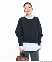 限時優惠★內刷毛插肩袖短版大學T