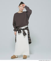 限時優惠★內刷毛插肩袖短版大學T