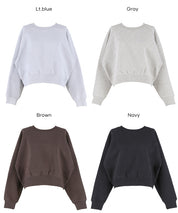 限時優惠★內刷毛插肩袖短版大學T