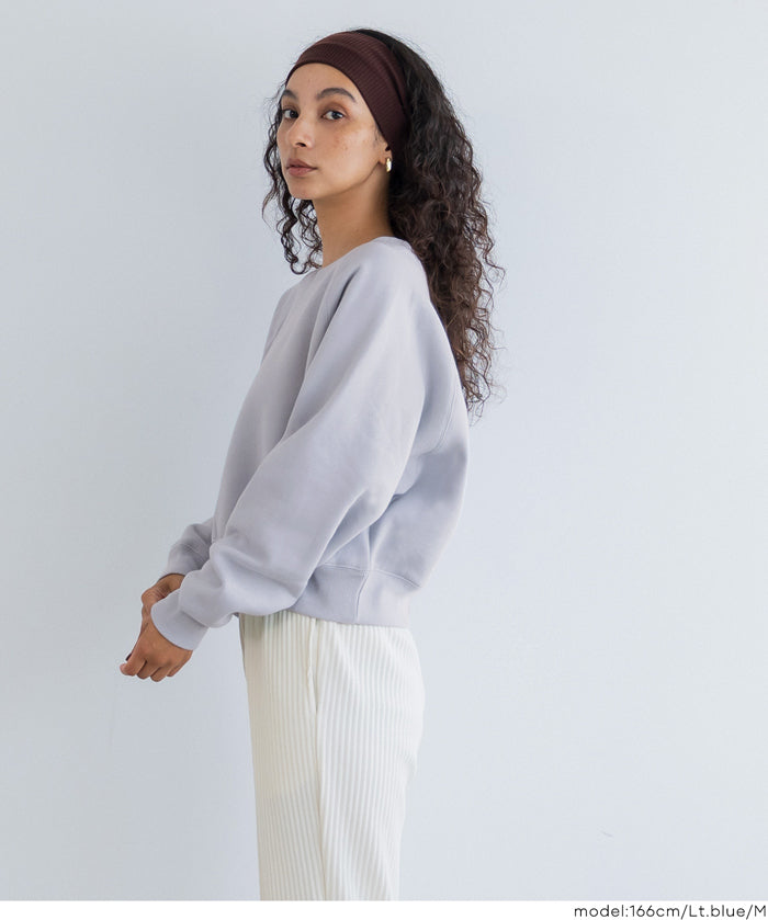 限時優惠★內刷毛插肩袖短版大學T