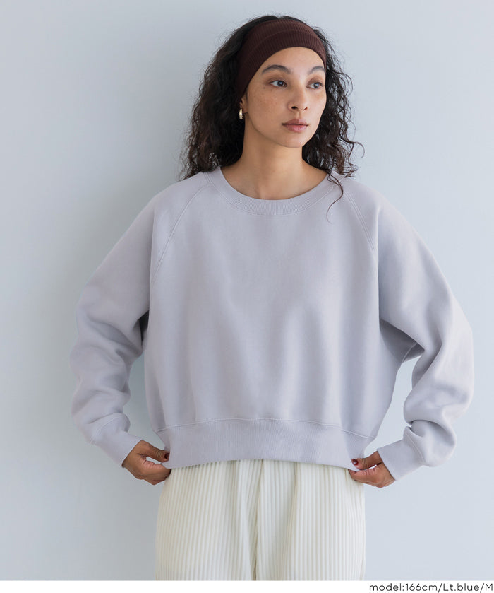 限時優惠★內刷毛插肩袖短版大學T