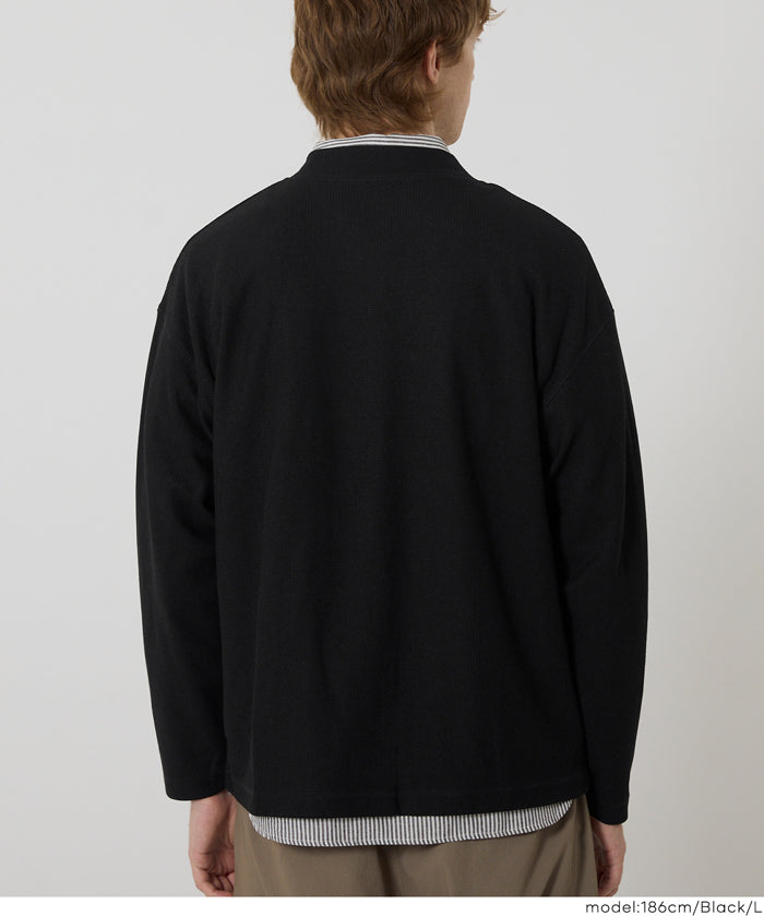 鹿子無鈕針織外套