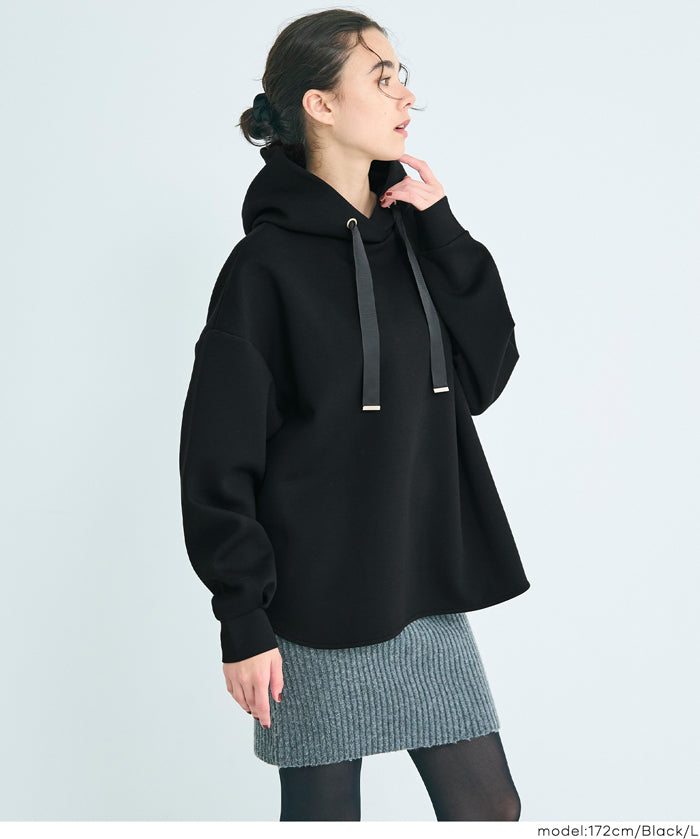 柔軟太空棉寬鬆長袖連帽上衣