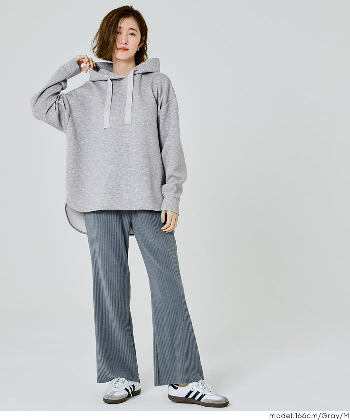 柔軟太空棉寬鬆長袖連帽上衣