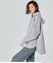 柔軟太空棉寬鬆長袖連帽上衣