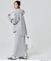 柔軟太空棉寬鬆長袖連帽上衣