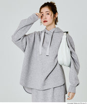 柔軟太空棉寬鬆長袖連帽上衣