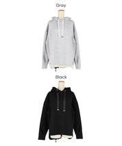 柔軟太空棉寬鬆長袖連帽上衣