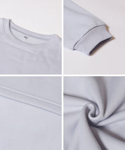 內刷毛寬版大學T