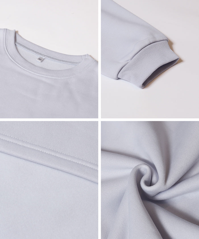 內刷毛寬版大學T