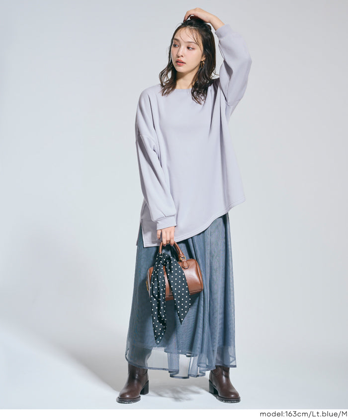 內刷毛寬版大學T