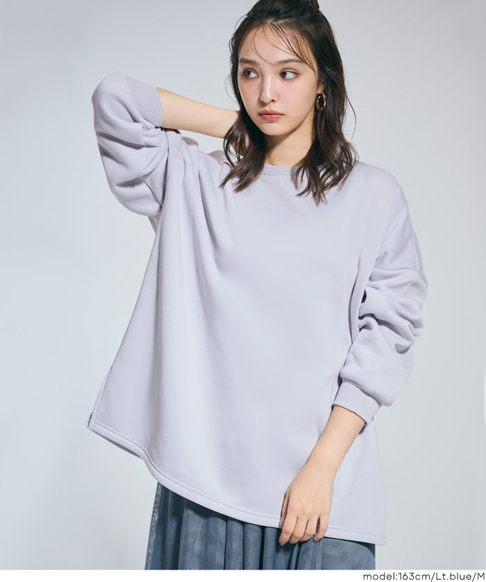 內刷毛寬版大學T