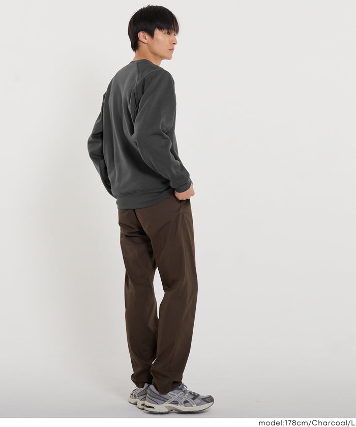 內刷毛插肩LOGO大學T