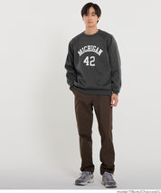 內刷毛插肩LOGO大學T