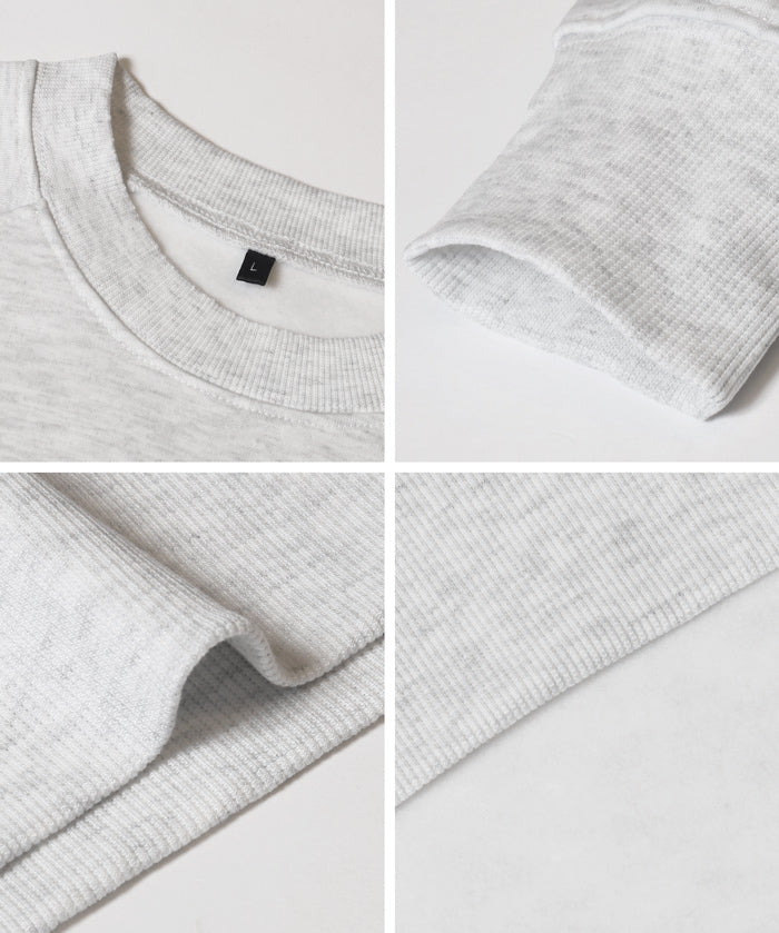 內刷毛插肩LOGO大學T