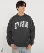 內刷毛LOGO布章大學T