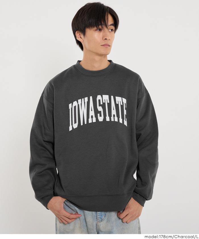 內刷毛LOGO布章大學T