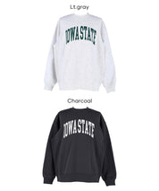 內刷毛LOGO布章大學T