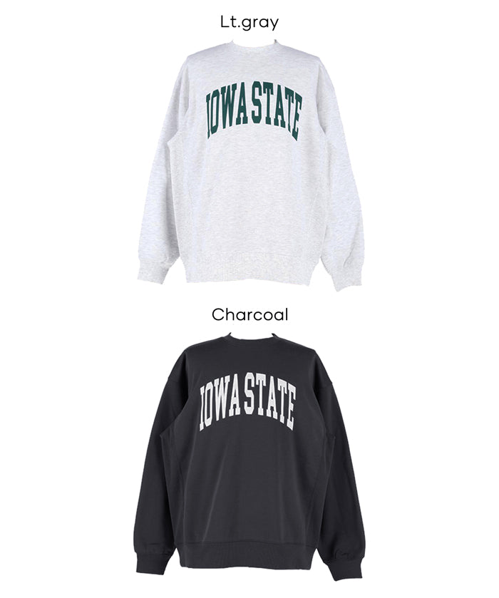 內刷毛LOGO布章大學T