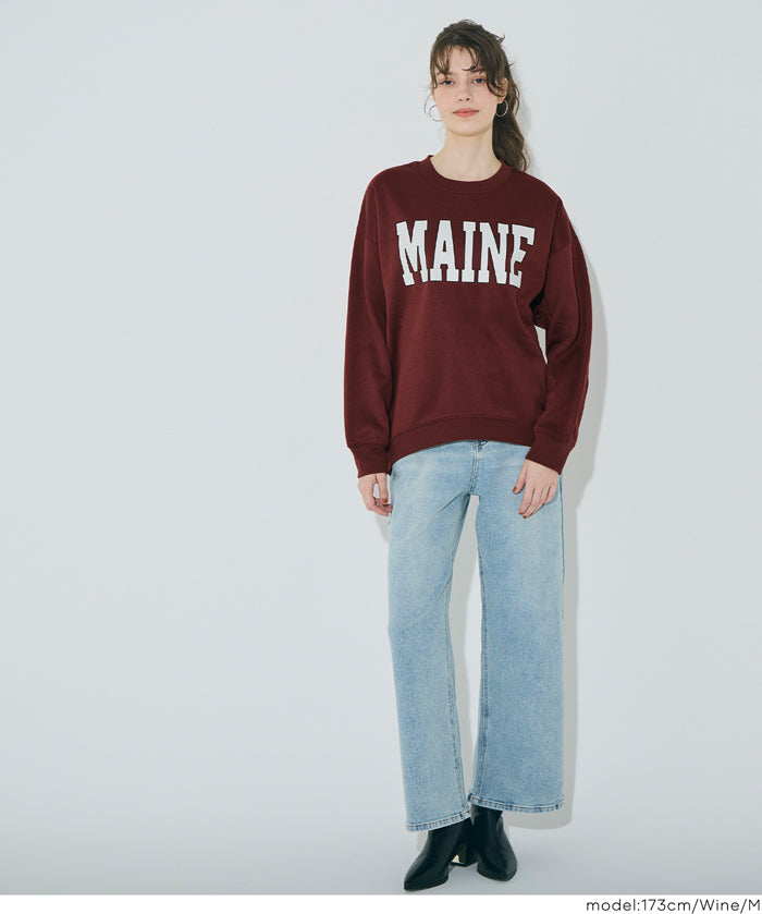 輕量內刷毛LOGO大學T