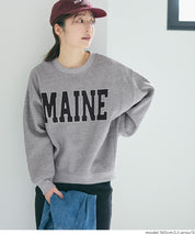 輕量內刷毛LOGO大學T