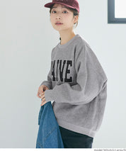 輕量內刷毛LOGO大學T