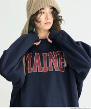 輕量內刷毛LOGO大學T