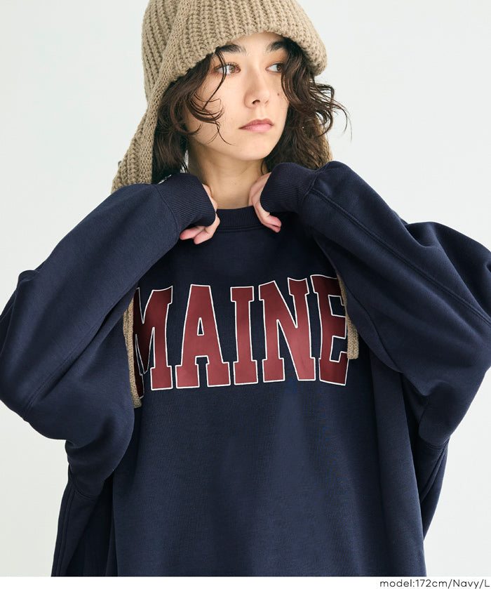 輕量內刷毛LOGO大學T