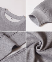 輕量內刷毛LOGO大學T