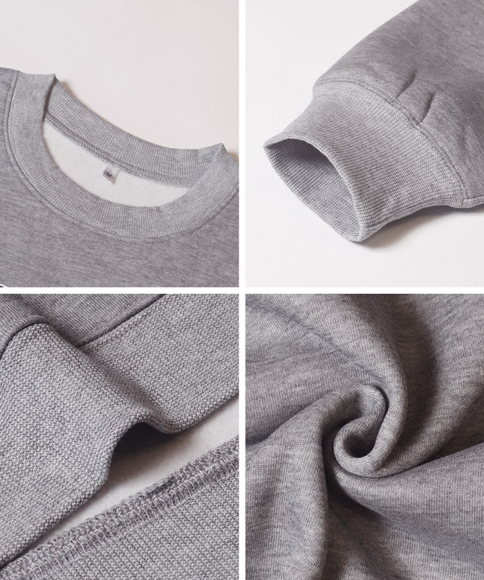 輕量內刷毛LOGO大學T