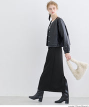 柔軟太空棉休閒直筒半裙