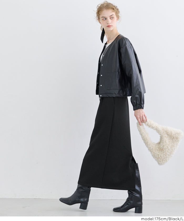 柔軟太空棉休閒直筒半裙