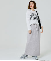 柔軟太空棉休閒直筒半裙