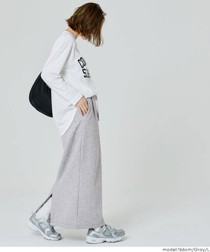 柔軟太空棉休閒直筒半裙