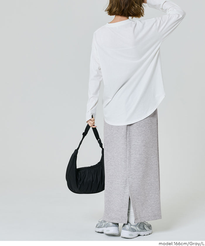 柔軟太空棉休閒直筒半裙