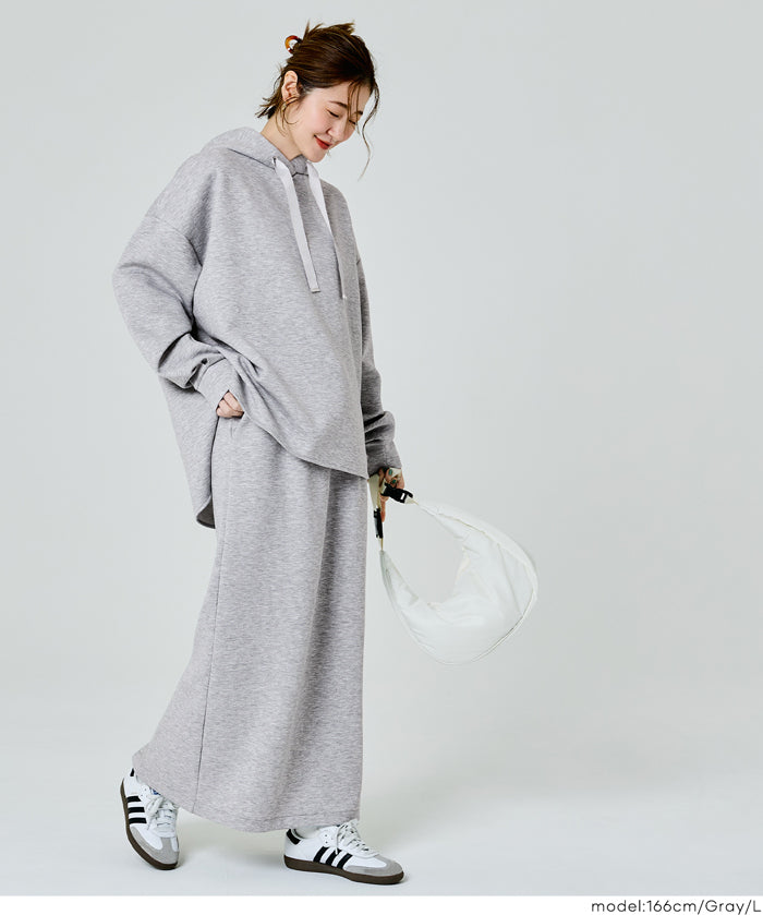 柔軟太空棉休閒直筒半裙