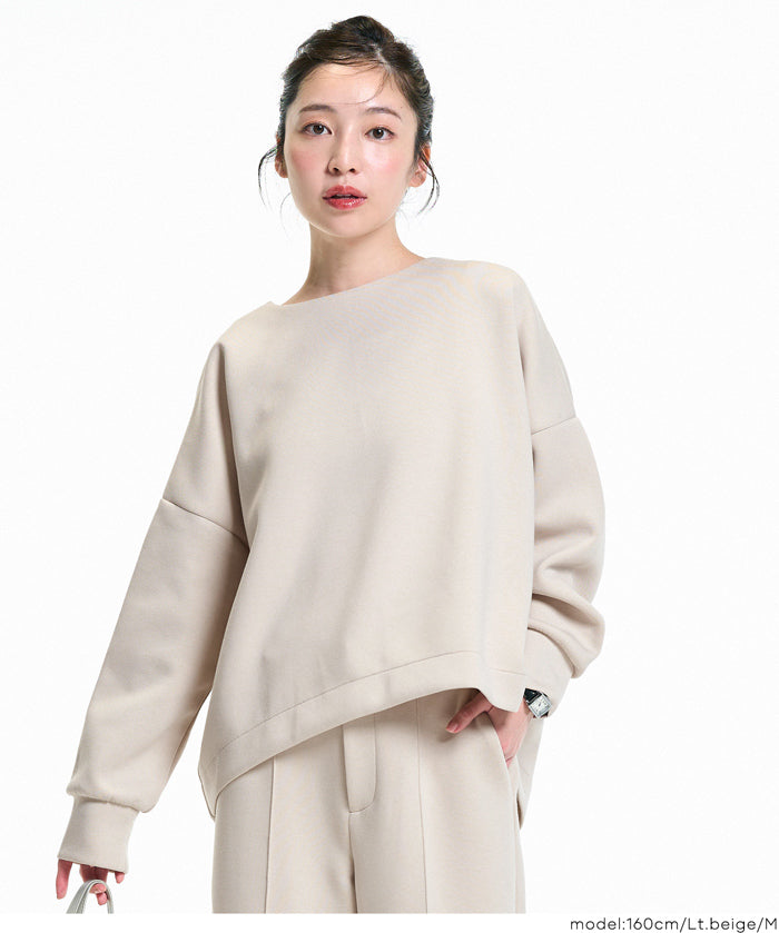 柔軟太空棉後面拉鍊長袖上衣