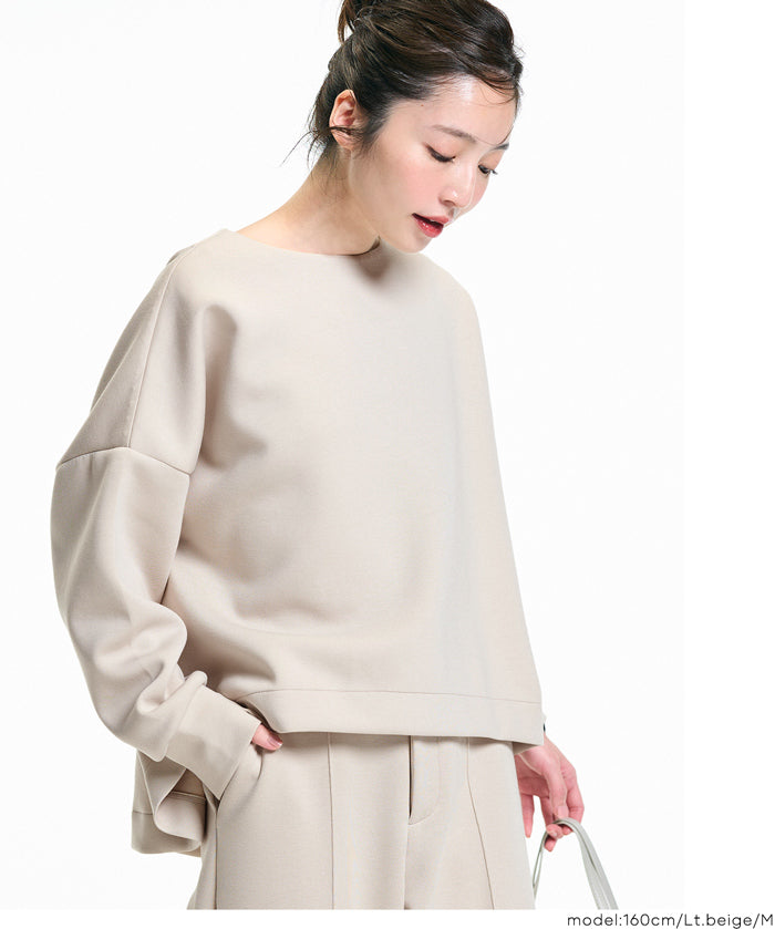 柔軟太空棉後面拉鍊長袖上衣