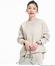 柔軟太空棉後面拉鍊長袖上衣