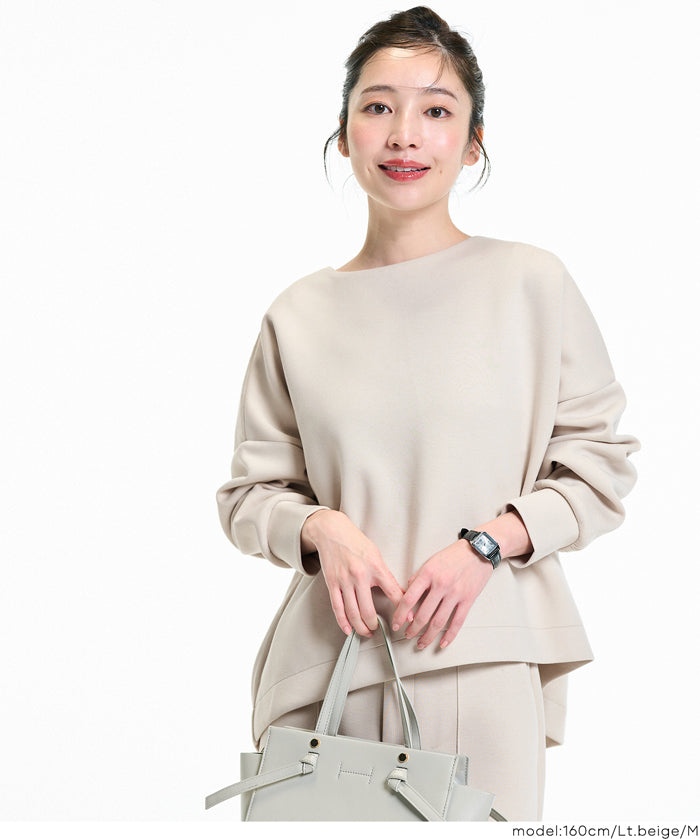 柔軟太空棉後面拉鍊長袖上衣