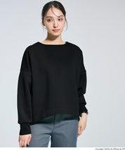 柔軟太空棉後面拉鍊長袖上衣