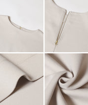 柔軟太空棉後面拉鍊長袖上衣