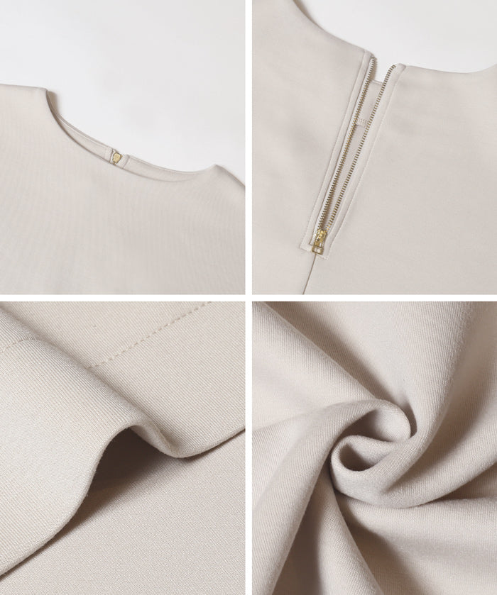 柔軟太空棉後面拉鍊長袖上衣